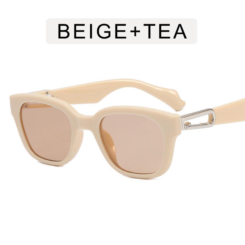 2022 Retro European & American Blue Transparent Hook Style Sunglasses for Women