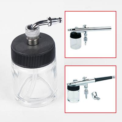 22cc Airbrush Cup Anti Corrosion Sturdy Glass Transparent Airbrush Storage Bottle for Nail Art