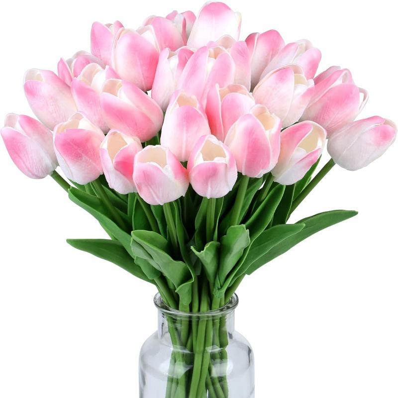 High-End PU Mini Artificial Tulip Bouquet for Living Room
