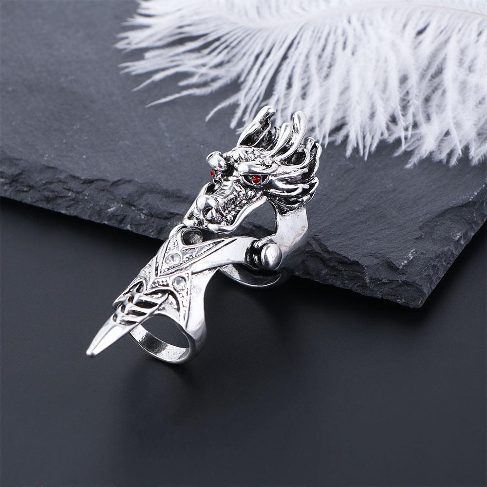 Gothic Claw Ring Male Zinc Zinc Alloy Skull Dragon Ring Korean Style Ring Fashion Jewelry Knuckle Ring