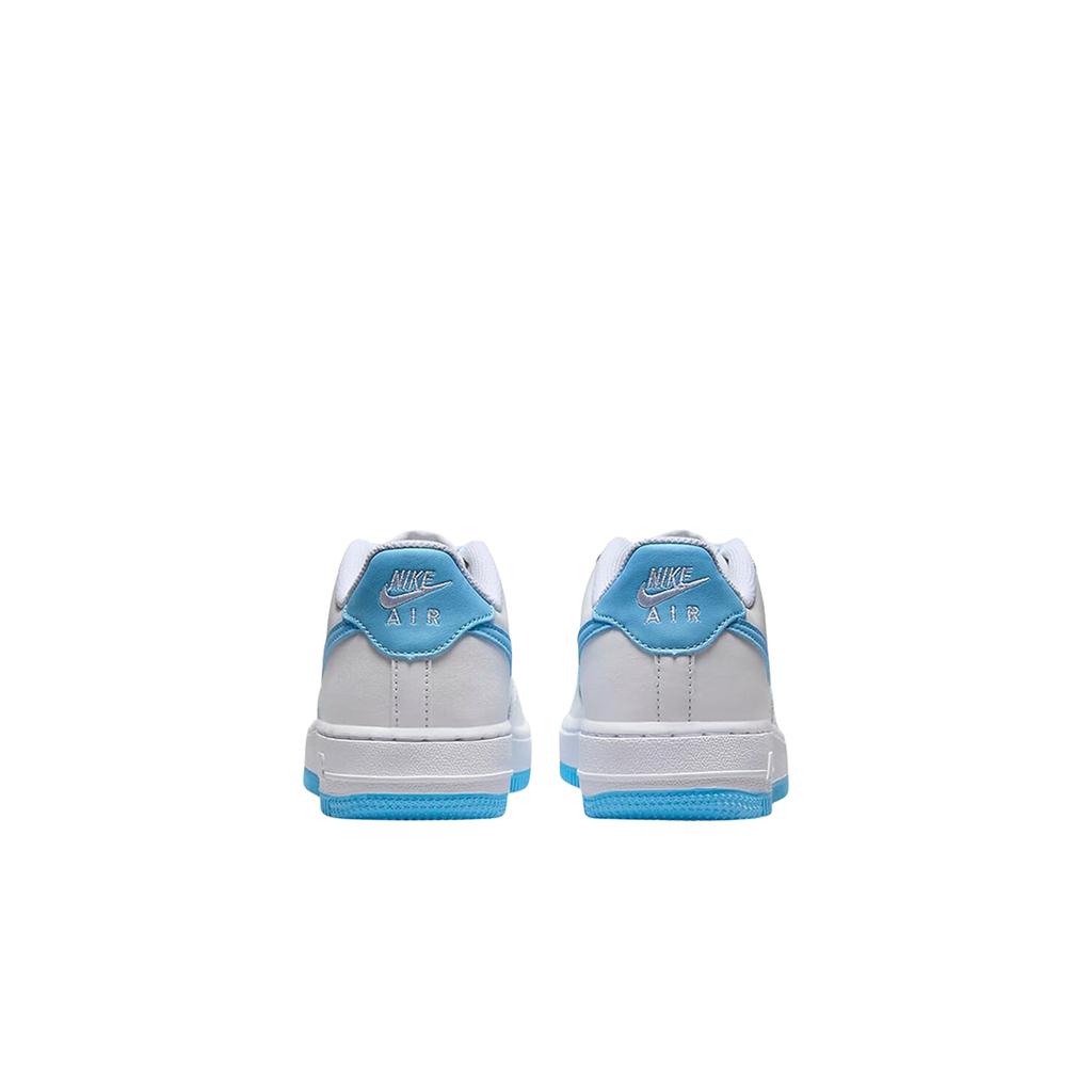 Nike Air Force 1 GS White Aquarius Blue Kids Sneakers FV5948-107