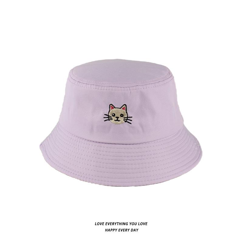 Bucket Hats Men And Women Skull Embroidered Fisherman Hat, Single-Sided Black Street Fashion Foldable Sunhat