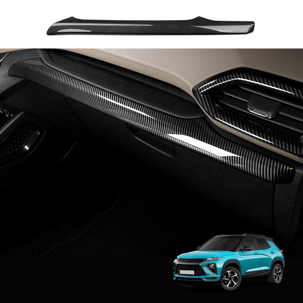 Carbon Fiber ABS Co-pilot Dashboard Handle Decor Cover Trim For Chevrolet Trailblazer - 21-23 Carbon