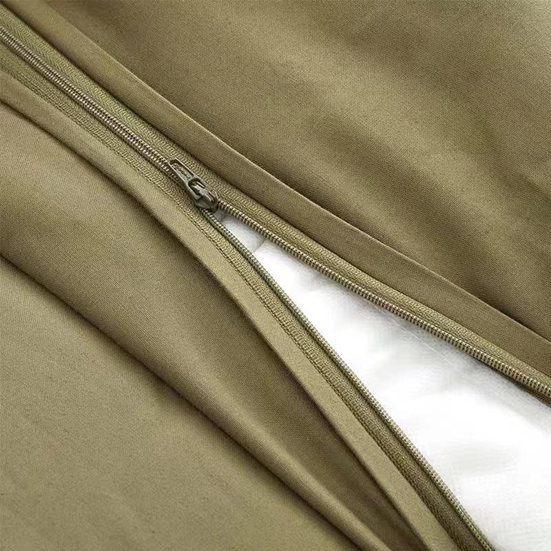 Dormitory Bedding: Green Cotton Quilt Set - 6 Pieces, Moisture-Proof, Student Size Options