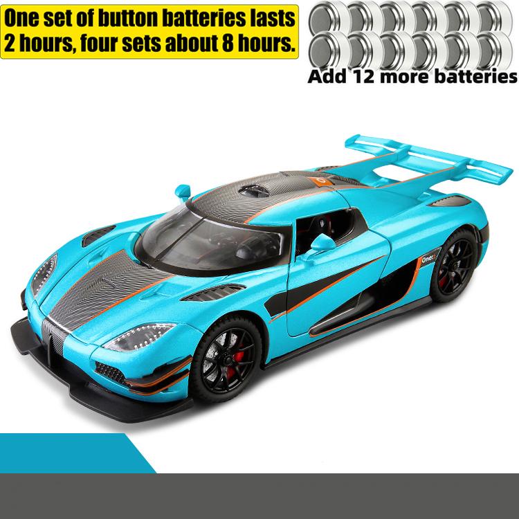 1:24 KNSG One:1 Limited Edition Hypercar Alloy Model Metal Diecast Car Sound And Light Pull Back Toy Holiday Present For Friend