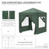 2x2m Pop-Up Gazebo, with Curtain Walls and Windows, Green
