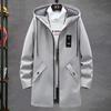 Frühling Herbst Herren Lässig Locker Übergröße Hochwertiger Kapuzenmantel Herren Klassischer Modetrend Langer Windbreaker