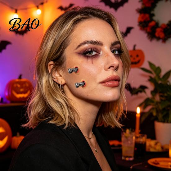 Stage Performance Wound FX 3D Halloween Fake Scar Stickers, Realistic Latex Tattoos for Costume Party Makeup Kits Makeup, Special Effects Prop Cosplay