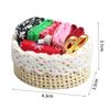 1/12 Dollhouse Miniature Accessories Mini Sewing Tools Basket Simulation Scissors Cloth Ruler For Miniature Scene Decoration