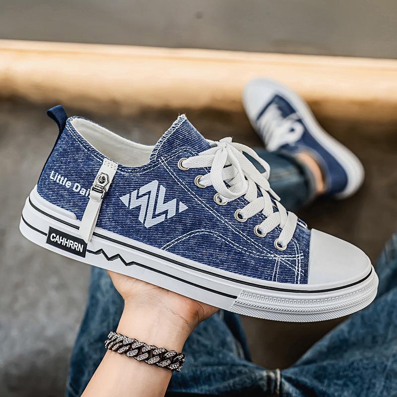 

2025 нові денімові кеди з низьким верхом студентська молодь кеди чоловічі весняні чоловічі туфлі повсякденні універсальні трендові туфлі 44