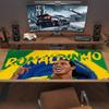 Ronaldinho Druck Kissen Rutschfest Laptop Tablet Großes Mauspadd XXL Matte Mini-PC Spielmatte Mit Verriegeltem Rand