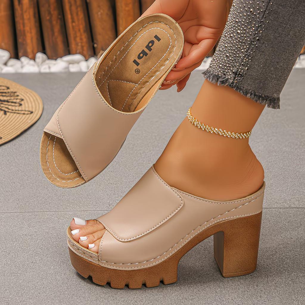 Trendy Chunky-Heeled Open-Toe Sandals - Ideal for Weekend Adventures, Romantic Dates, and Casual Daily Outfits., Women Shoes
