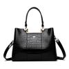 Luxury Crocodile Pattern Handbag Women Large Capacity Shoulder Ba PU Leather Top-handle Bag Brands Crossbody Totes Sac A Main