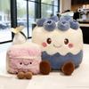 Cake Plush Toys Pink Strawberry Blueberry Chocolate Mango Cake Soft Stuffed Food Doll Lovely Plushie Perfect Gifts Boys Girls