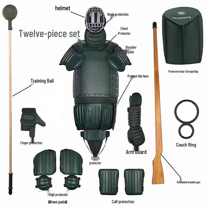 Xiao Dan Tou Combat Training Protective Gear Set (12-Piece)