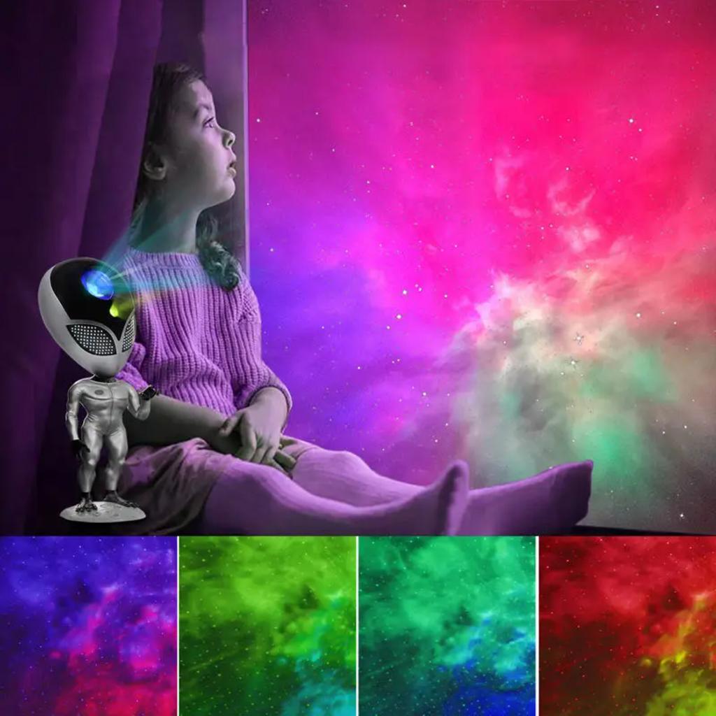 New LED Alien Projector Light Atmosphere Night Lamp Bedroom Gaming Room Desktop Decoration Star Projection Lights Gift