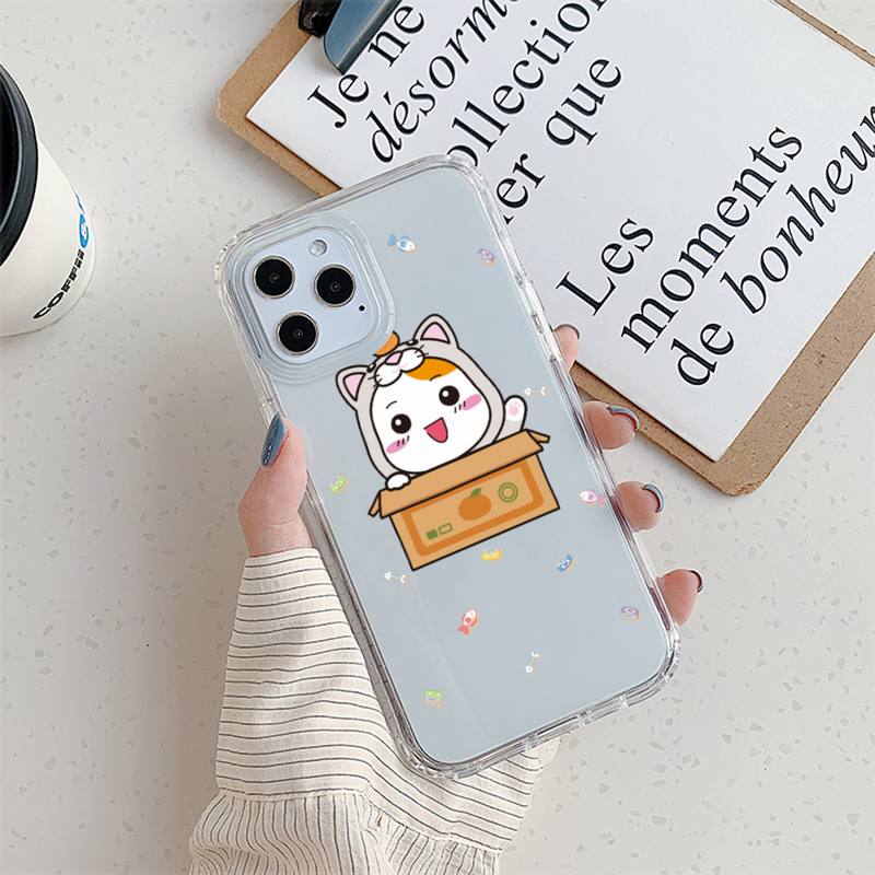 Oruchuban Ebichu Etui na telefon dla iPhone 11 12 Mini 13 14 Pro XS Max X 8 7 6s Plus 5 SE XR Przezroczysta obudowa