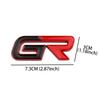 1Pc Car GR Logo Emblem Badge Stickers Decals Labeling For GR Sport Gazoo Racing Yaris Corolla Hilux Supra C-HR 86 Accessories