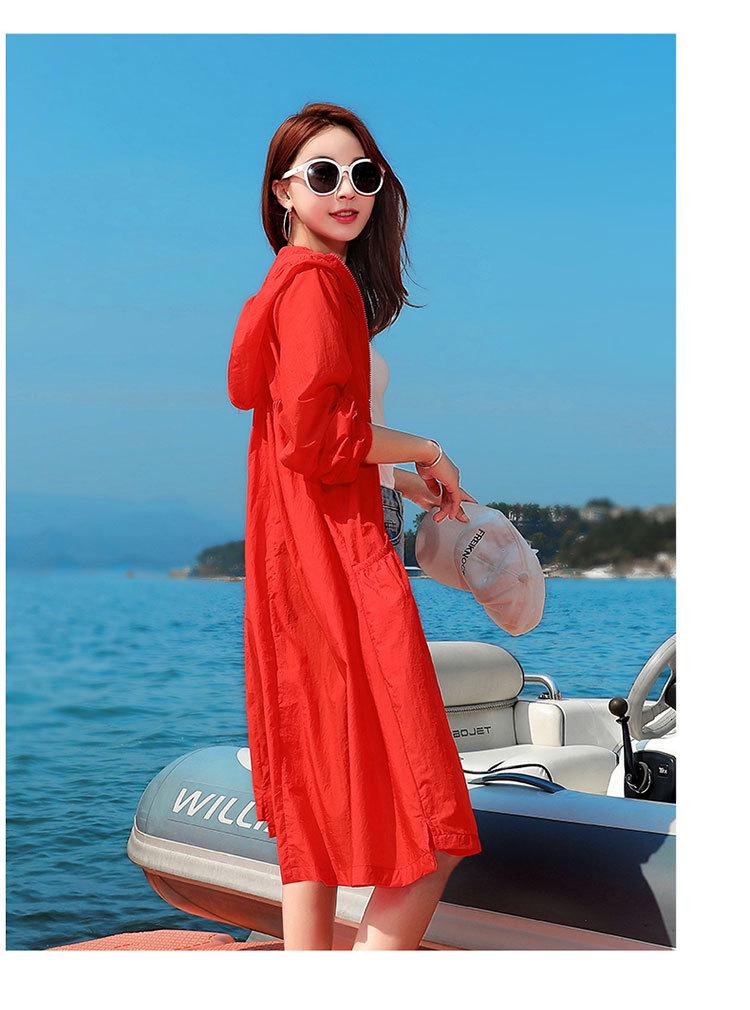 Damen Mittellange Anti-UV Sommerjacke - 2023 Atmungsaktiv Koreanischer Stil, Locker, Elegant und Dünnes Design