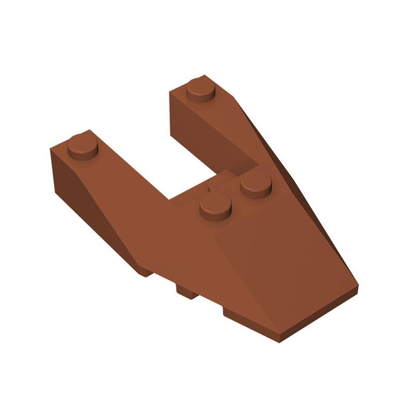 10 peças MOC Brick Parts 6153b Cunha Inclinada 6 x 4 Recorte com Entalhes de Pino Bloco de Construção Compatível Partícula DIY Brinquedo de Cérebro Infantil