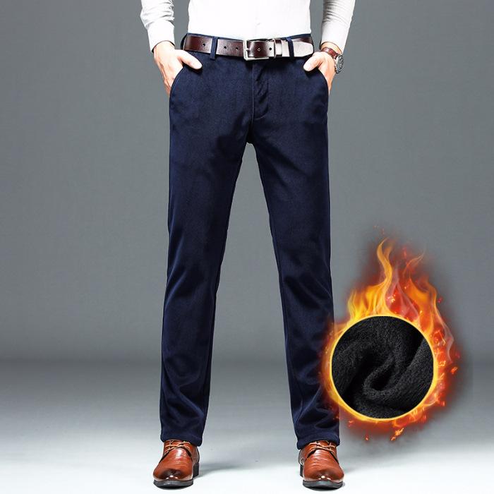 2024 Herbst und Winter Vielseitige Freizeithosen für Herren, Lockere, Gerade Hosen Aus Cord Und Samt Für Herren