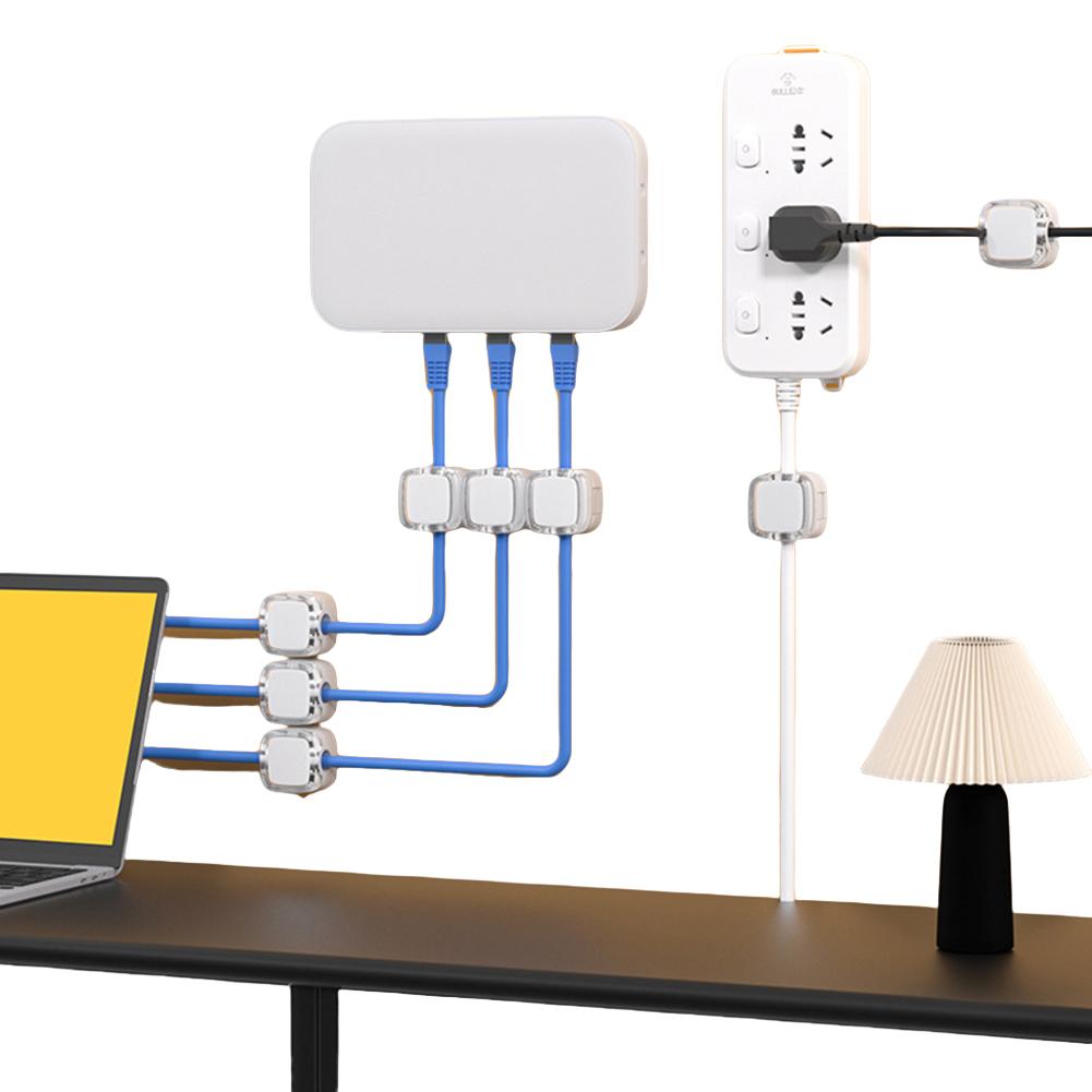 

6 Pcs Magnetic Cord Organizer Strong Adhesive for Phone Data Cable & Charger QDE синій