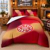 Printed 3Pcs Bedding Set Girona FC Pattern Bed Sheet Pillowcase For Bedroom Decor