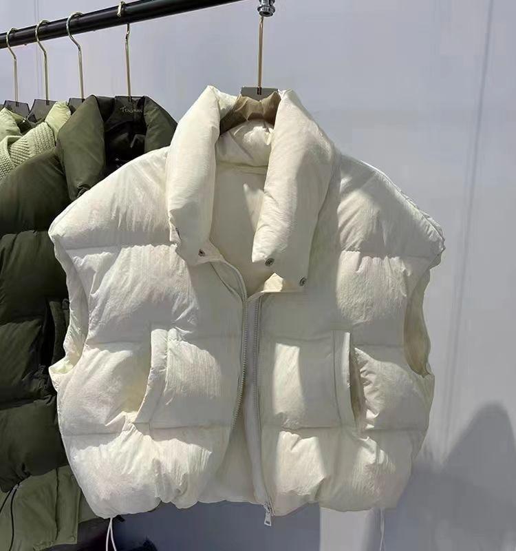 Autumn and winter new vest women's fashion coat loose vest warm short hooded vest outside