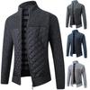 Men's Korean Style Thickened Warm Knit Stand Collar Zipper Sweater