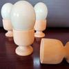 Christmas Wooden DIY Boiled Egg Breakfast Home Decoration Eggs Cup Holder Storage Rack Egg Stand