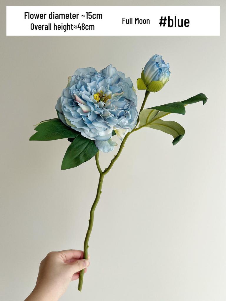 High-Quality Burnt Edge Silk Peony - Artificial Flower for Home Decor & Photography