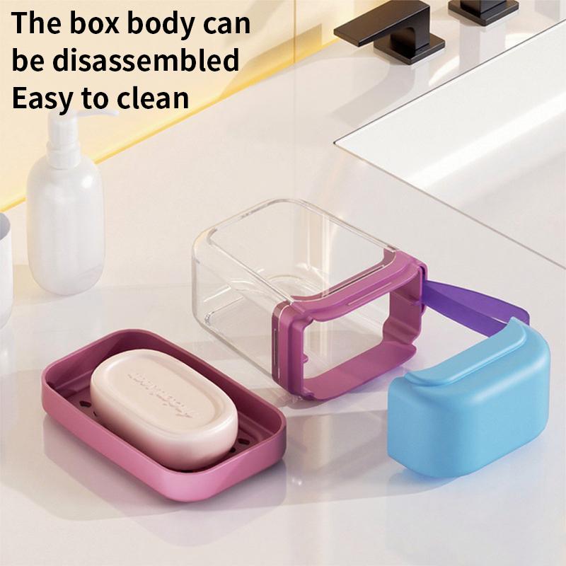 Dopamine Type Travel Soap Box (lid Sealed) - Double-layer Drainage, Portable and Practical, Very Suitable for Storing Travel Soa