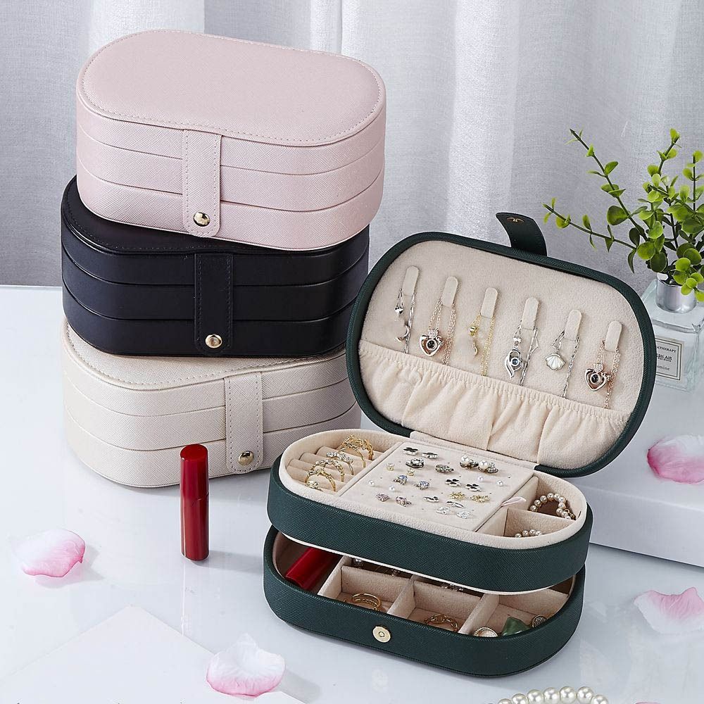Anti-oxidation Multi-layered Jewelry Box PU Leather Jewelry Storage Box  for Home