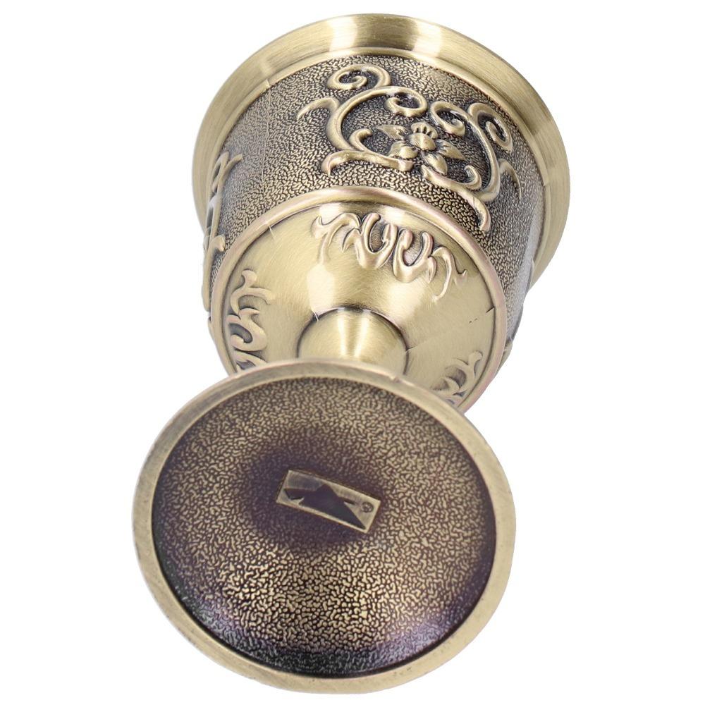 Calice Européen Gravé Métal Coupe à Vin Médiévale Coupes & Calices Coupe à Vin Bronze Pour Bar à Domicile