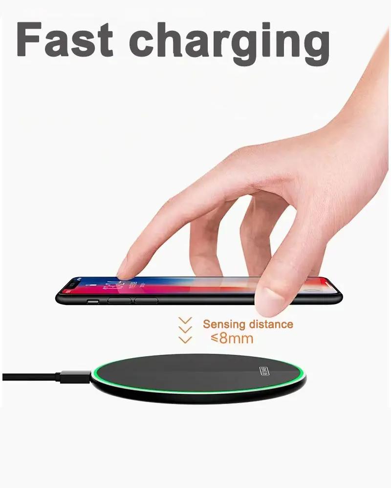 New 15W Wireless Charger Fast For iPhone 14 13 12 For Airpods Visible Wireless Charging Pad For Samsung S22 S10 Xiaomi Samsung