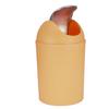 Mini Flip Lid Home Living Room Bedroom Desktop Bedside Plastic Trash Can Garbage BinOrange