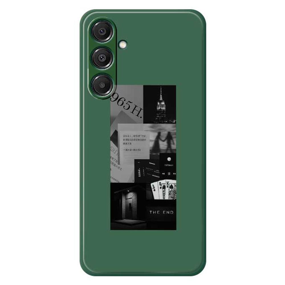 For Samsung Galaxy A16 5G/4G Case Stitching Photos Pattern Printing Straight Edge TPU Phone Back Cover