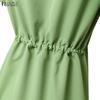 ZANZEA Women Casual Round Neck Solid Color Loose Short Sleeve Dress