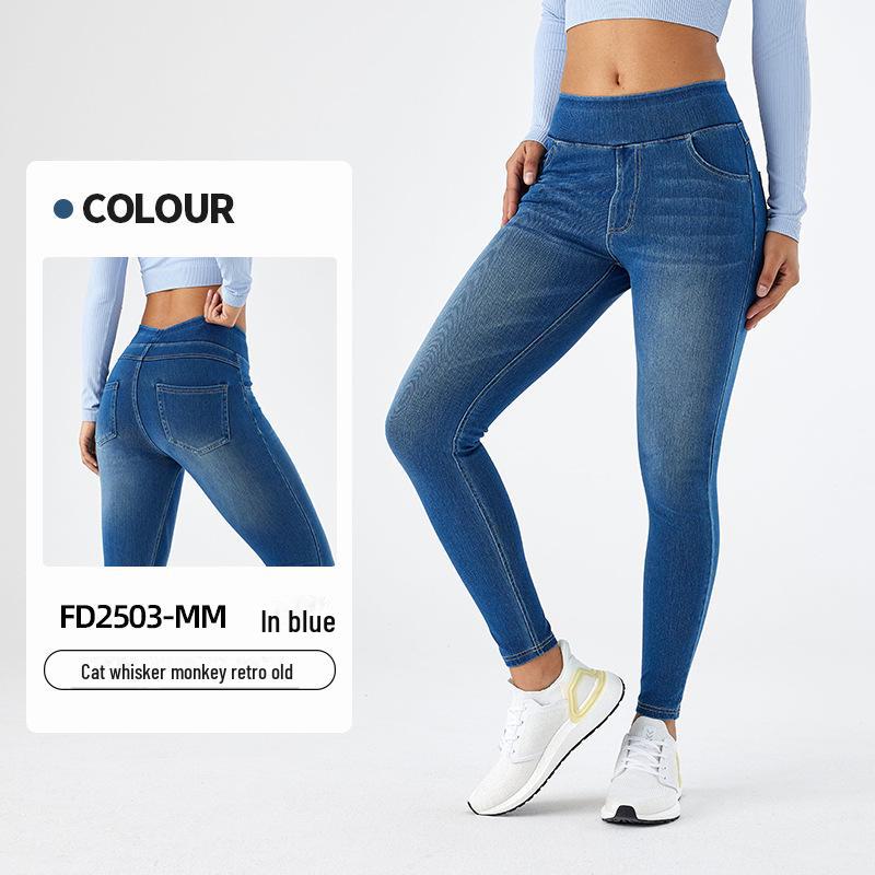 

Женские облегающие джинсы для йоги с высокой талией и карманами XL