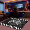 Black and White Checkered Flag Carpet Durable Anti-Slip Racing Sports Decorative Floor Mat Living Room Carpet Home Decor
