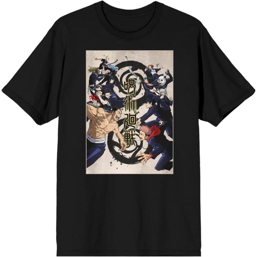 Jujutsu Kaisen Group Black T-Shirt XXXXXL разноцветный
