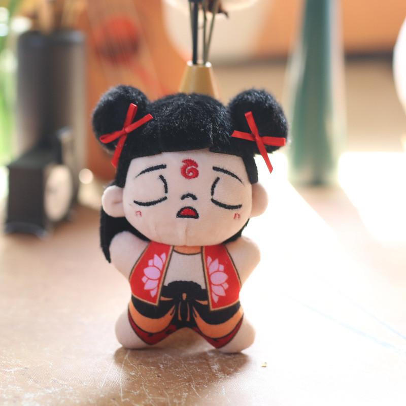 Child Nezha Devils Descends Plush Keychain Collectible Pp Cotton Gift For Fans