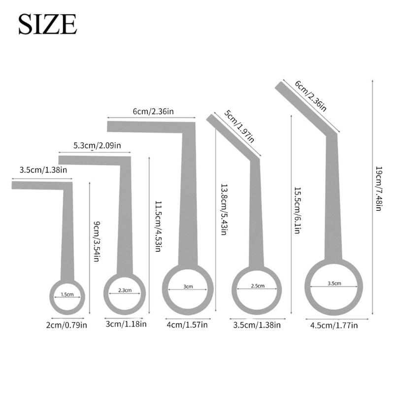 5Pcs Saxophone Pad Adjusting Tool Saxophone Leveling Rings Pad L Shape Key Cover