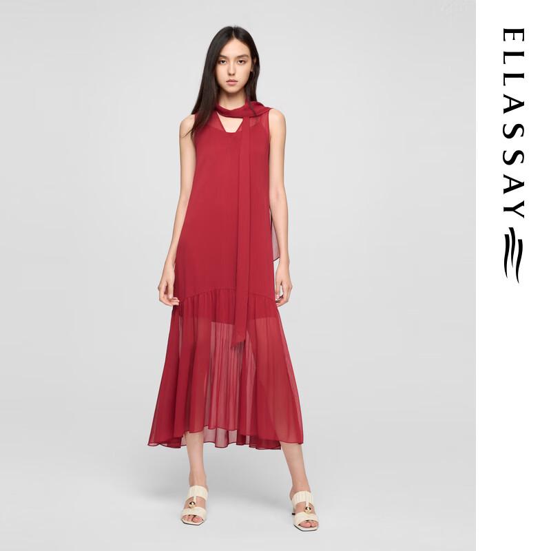 

ELLASSAY 2025 Summer Elegant A-line Dress with Ribbon M