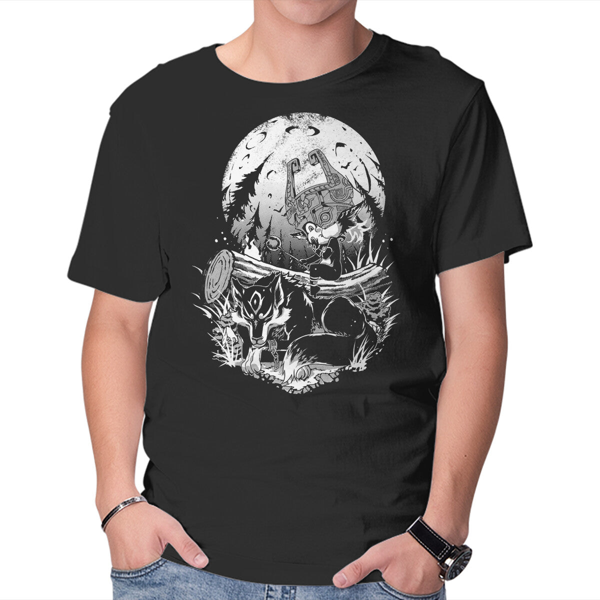 Unisex Crew Neck T-Shirt Sleeping Hero Graphic Short Sleeve Casual Tee XL