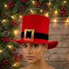 Black Belt Christmas Top Hat Red Cowboy Hat Simple Santa Claus Hat  Party