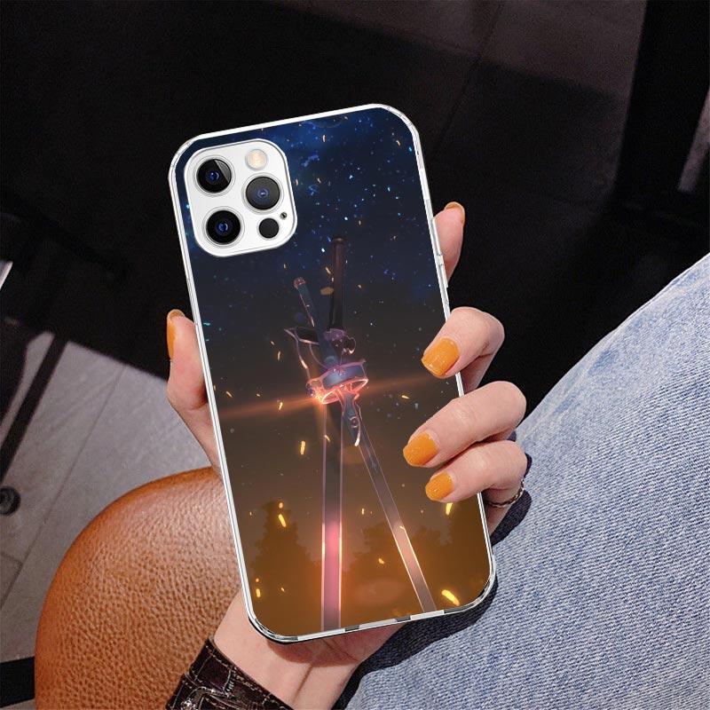 Sword Art Online Anime Phone Case For iPhone 17 Air 16 Pro Max 16E 15 + 14 Plus 11 12 13 Mini 7 8 SE Gift Print Cover Fundas 17