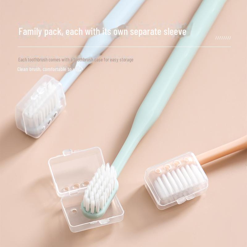 "Sakura Family Pack: Soft Bristle Wide-Head Toothbrush for Unisex Gum Protection"