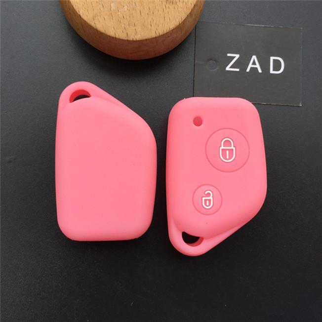 ZAD Silicone rubber Key FOB Case Cover set holder For Peugeot 106 205 206 306 405 406 2button  key cover