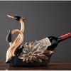 Red Wine Rack Ornaments Swan Home Living Room Dining Table Tray American Light Luxury Wine Cabinet Decoration Dining Cabinet